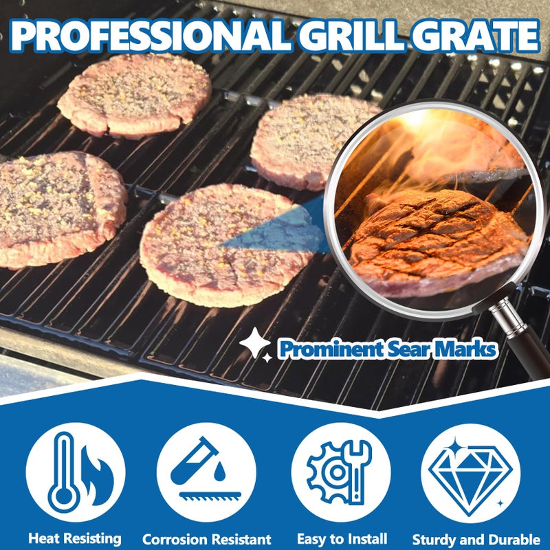 SafBbcue 18 Inch Grill Grates for Charbroil Performance 2 Burner 463625217, 463673519, 463625219, 463673017, G470-0003-W1, G470-0002-W1 G321-0005-W1 Grill Parts, Performance 300 2-Burner Gas Grill - Image 4